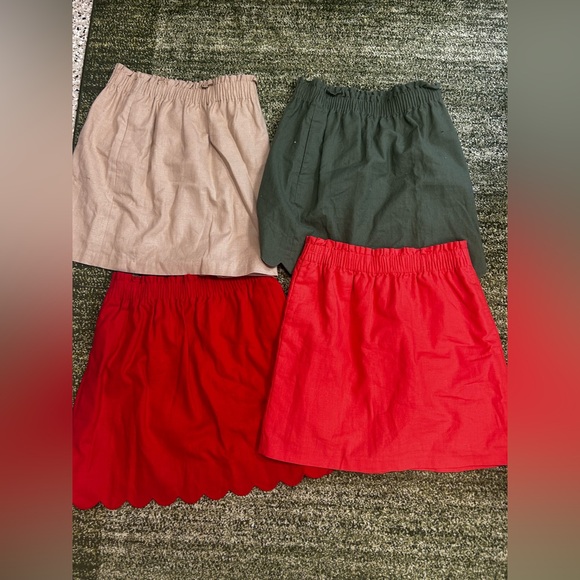 Jcrew linen blend sidewalk skirts